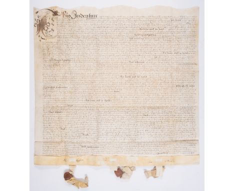 Dorset.- Indenture agreement between Richard Bingham of Quarleston, John Williams of Plumber and John Williams of Penny House