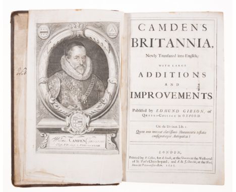Britain.- Camden (William) Camden's Britannia, newly translated into English with large additions and improvements, engraved 