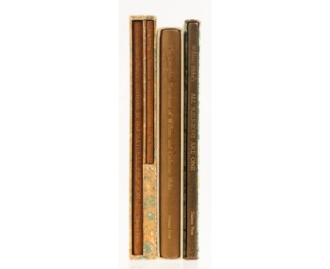 Trianon Press.- Blake (William) There is No Natural Religion, 2 vol., one of 540 copies, original tan morocco-backed marbled-