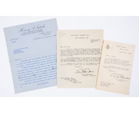 Constable (John).-&nbsp;[Collection of correspondence relating to work by Constable and one by Fuseli], 1942-57, including: T