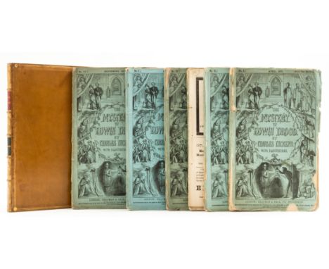 Dickens (Charles) The Mystery of Edwin Drood, first edition in book form, bound from original parts with wrappers bound at re