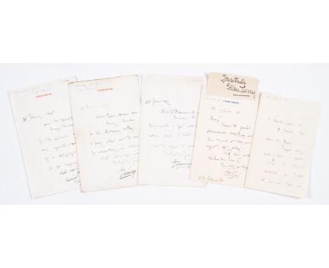Miscellany.- Collection of letters, including: Lord Melbourne, Arthur Severn (cousin and friend of John Ruskin), R.D. Blackmo