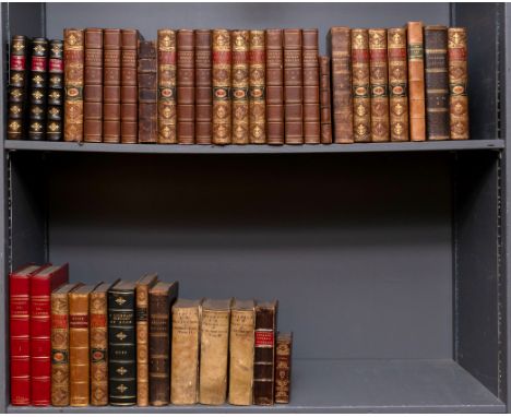 Virgilius Maro (Publius) The Works..., translated by John Dryden, 3 vol. third edition, titles in red &amp; black, engraved p