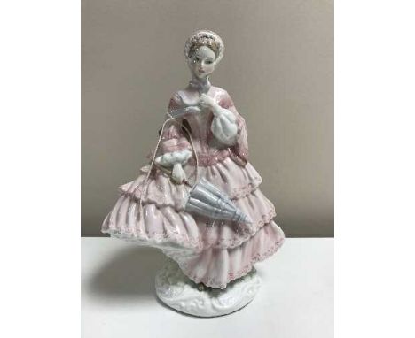 A Royal Worcester figure - Walking our dresses of the 19th century - The Crinolean 