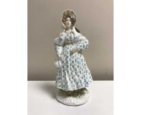 A Royal Worcester figure - Walking our dresses of the 19th century - The Romantic 