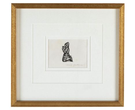 DAVID GENTLEMAN (B.1930), 'Knight', etching 22.5cm x 23.5cm, signed and framed. 