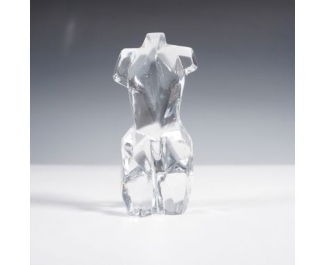 Exquisite Daum France crystal sculpture titled Athena, designed by renowned Mexican architect and designer Pedro Ramirez Vazq