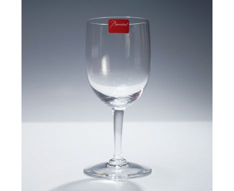 Exquisite Baccarat crystal cordial glass, featuring a slender stem and a elegantly shaped bowl. The glass bears the etched Ba