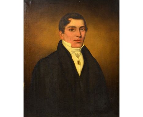 English School, 19th Century, Portrait of a Gentleman, oil on canvas, 74cm x 62cm, framed