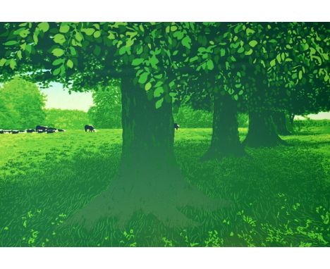 E J Wilson (20th century), Beech Shade, lithograph, 24cm x 33cm