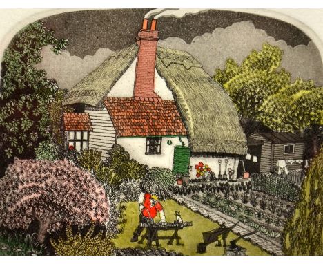 Chad Weiman, Bloody Woodstoves, limited edition 31/75, signed, 11cm x 13.5cm, framed