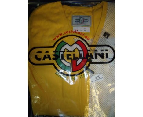 Brand new Castellani ex shop stock sealed in packet yellow shooting vest R.H size 42