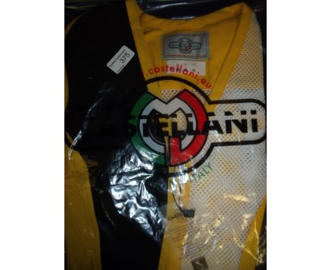 Brand new Castellani ex shop stock sealed in packet yellow, black & white shooting vest R.H size 36