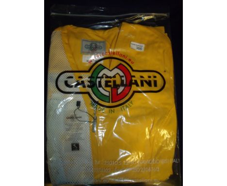 Brand new Castellani ex shop stock sealed in packet yellow shooting vest L.H size 50