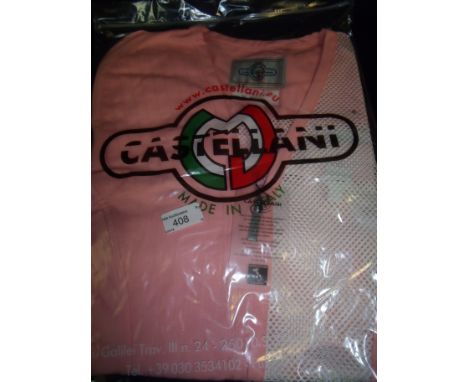 Brand new Castellani ex shop stock sealed in packet pink shooting vest R.H size 44