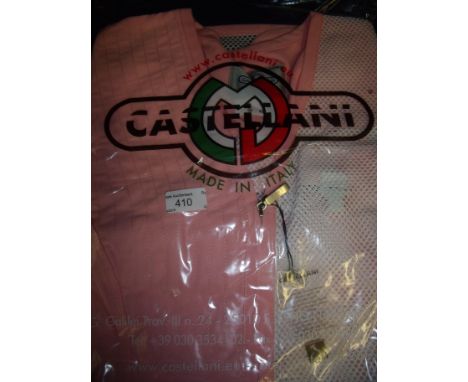 Brand new Castellani ex shop stock sealed in packet pink shooting vest R.H size 46