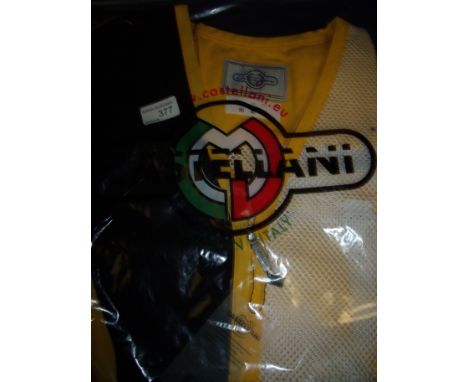 Brand new Castellani ex shop stock sealed in packet yellow, black & white shooting vest R.H size 46