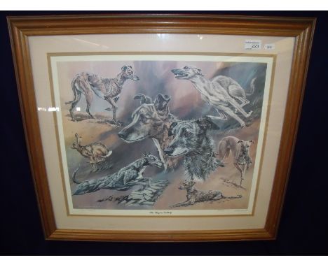 Framed and mounted signed Vic Granger limited edition print 306/500 'The Rouges Gallery' (69cm x 61cm including frame)