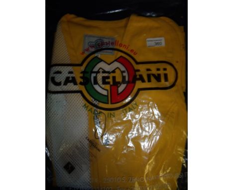 Brand new Castellani ex shop stock sealed in packet yellow shooting vest L.H size 44