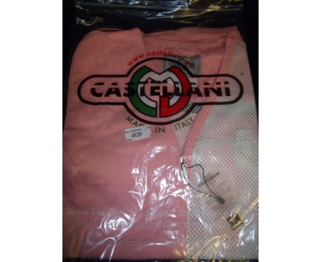 Brand new Castellani ex shop stock sealed in packet pink shooting vest R.H size 46