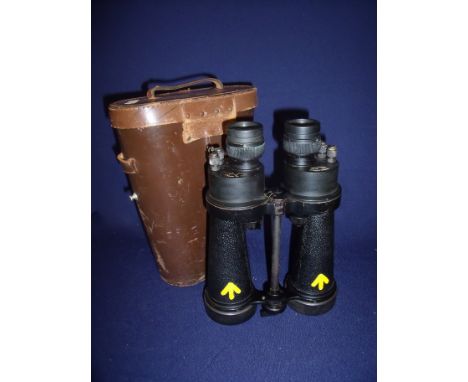 Cased pair of Barr & Stroud 7xCF41 Glasgow and London with military broad arrow marks A.P No1900A serial number 84246 in brow