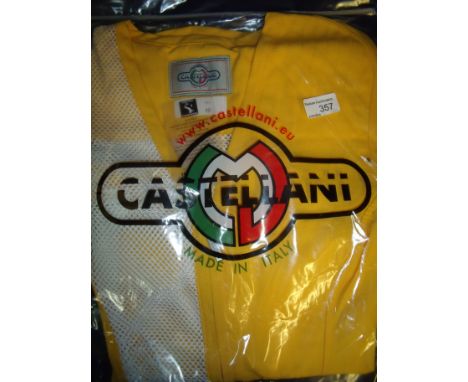 Brand new Castellani ex shop stock sealed in packet yellow shooting vest L.H size 42