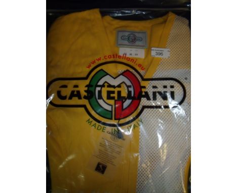 Brand new Castellani ex shop stock sealed in packet yellow shooting vest R.H size 44