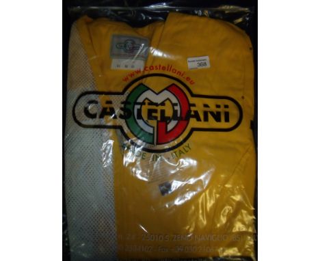 Brand new Castellani ex shop stock sealed in packet yellow shooting vest L.H size 52