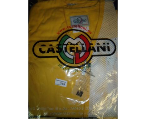 Brand new Castellani ex shop stock sealed in packet yellow shooting vest R.H size 54