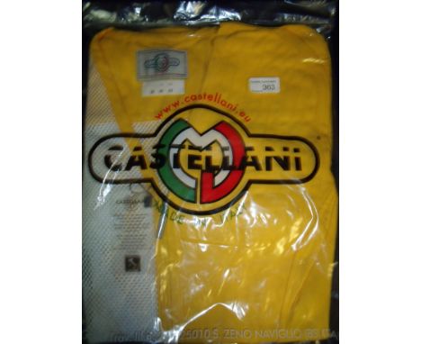 Brand new Castellani ex shop stock sealed in packet yellow shooting vest L.H size 48