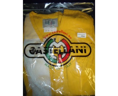 Brand new Castellani ex shop stock sealed in packet yellow shooting vest L.H size 40