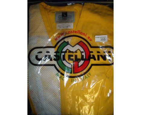 Brand new Castellani ex shop stock sealed in packet yellow shooting vest L.H size 40