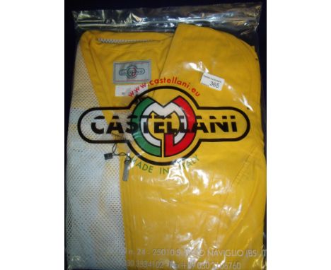 Brand new Castellani ex shop stock sealed in packet yellow shooting vest L.H size 50