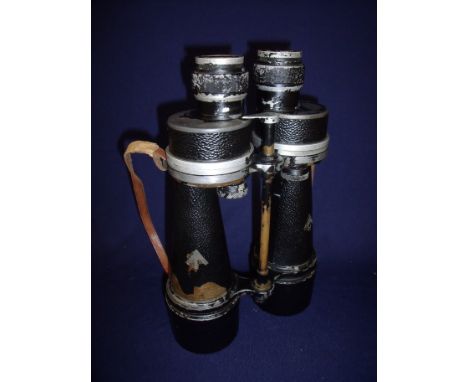 Pair of Royal Navy "Captains Site" power 10 field 5 and 1/4 No114435 patt.2112 by Ross of London 1938 rare issue binoculars w