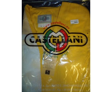 Brand new Castellani ex shop stock sealed in packet yellow shooting vest L.H size 54