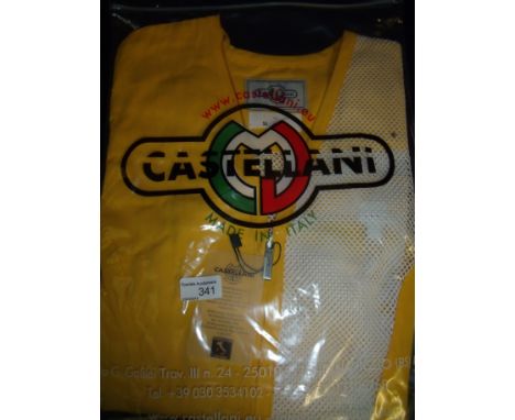 Brand new Castellani ex shop stock sealed in packet yellow shooting vest R.H size 46