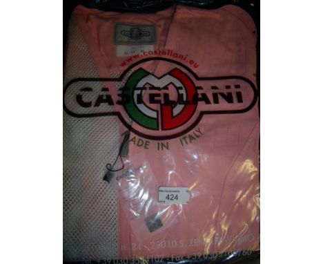 Brand new Castellani ex shop stock sealed in packet pink shooting vest L.H size 42