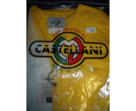 Brand new Castellani ex shop stock sealed in packet yellow shooting vest L.H size 48