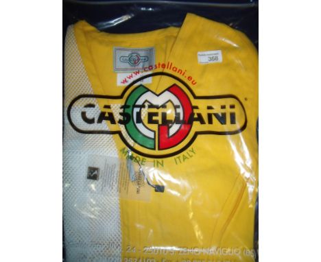 Brand new Castellani ex shop stock sealed in packet yellow shooting vest L.H size 44