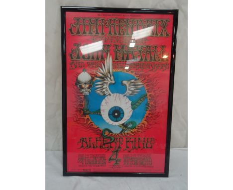 A Jimi Hendrix Rolling Eyeball poster