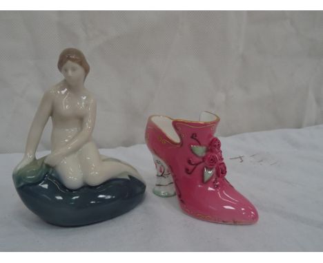 Edvard Er Kern mermaid Coalport shot trinket