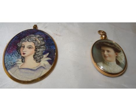Two Victorian and later portrait miniatures 