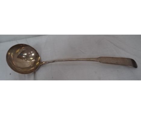 A 19th century Scottish provincial silver Fiddle or Oar pattern soup ladle, by Alexander Stewart of TAIN, second half of 19th