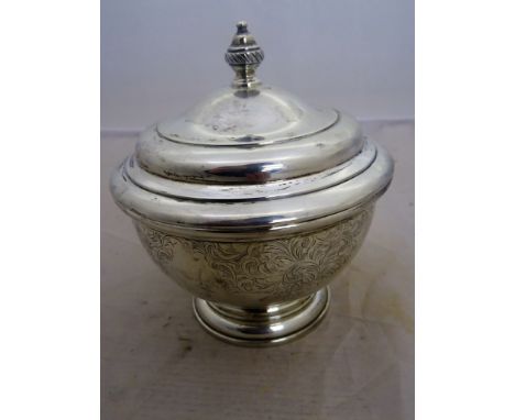 A Canadian silver sugar bowl and cover in the early 18th century English style, by Birks, incuse stamped "Sterling"  and Cana
