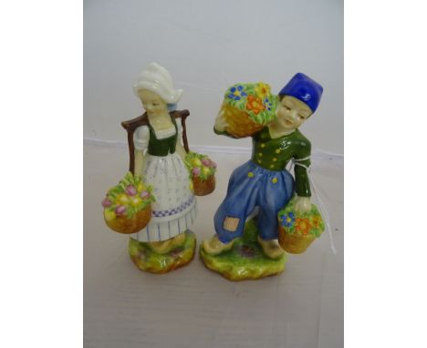 A pair of Royal Worcester figures