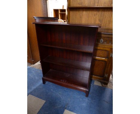 A Stag Two Shelf Open Mahogany Bookcase, 80cm wide