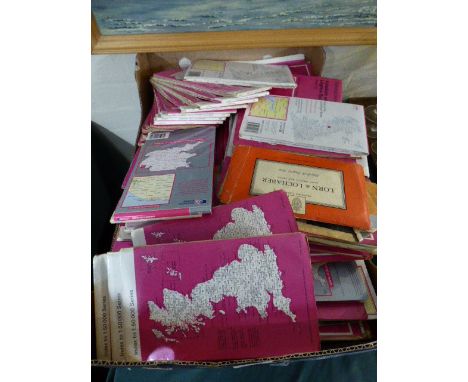 A Box Containing Ordnance Survey Maps