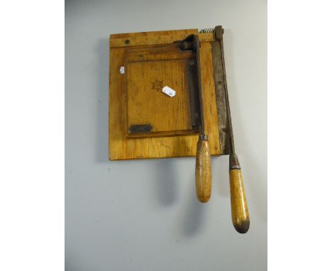 Two Vintage Wooden Guillotines 