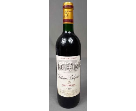 1996 Chateau Belgrave Grand Cru Classé.Haut Médoc A.C.. 1 ganze Flasche Rotwein Bordeaux Frankreich. Circa 12 % vol. 75 cl.  