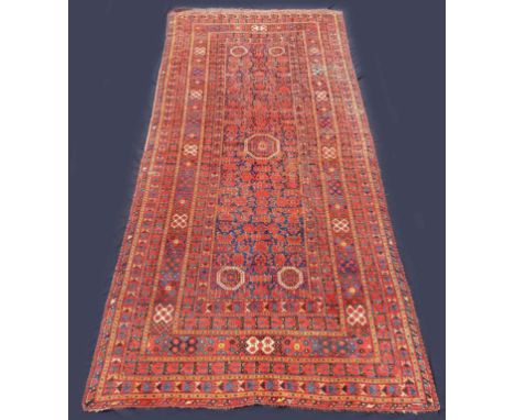 Ersari Beschir Teppich. Turkmenistan. Antik.302 (300) cm x 151 cm. Handgeknüpft. Wolle auf Wolle. Naturfarben. Stammesteppich